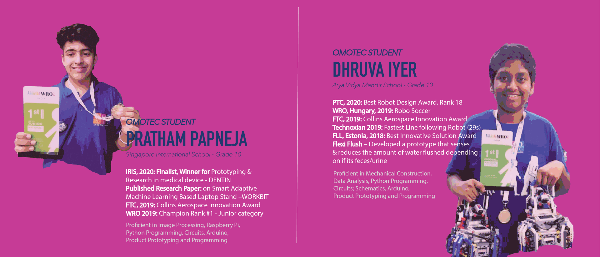 OMOTEC Student Pratham and Dhruva